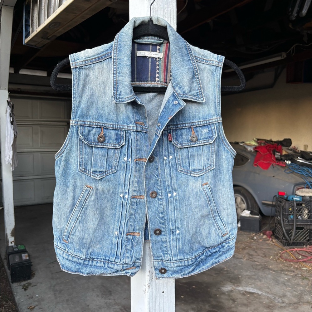Denim Sleeveless Jacket